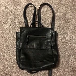 VANS Mini Leather Backpack w/ Front Zipper